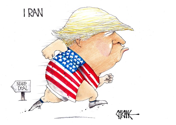 Trump Iran Nuclear Deal Cartoon