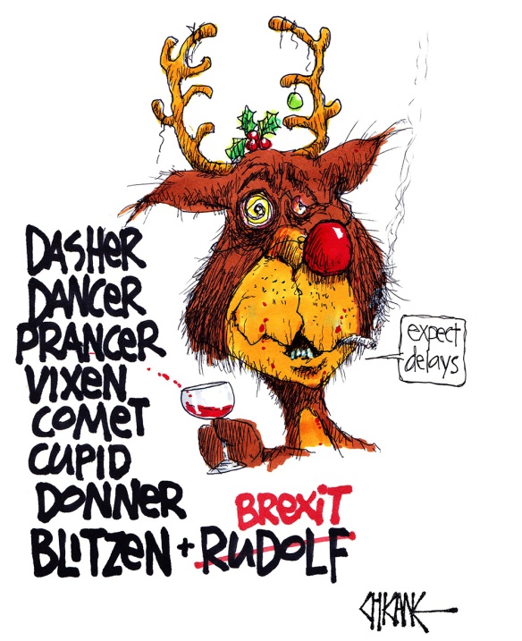 Brexit the Reindeer - Expect delays