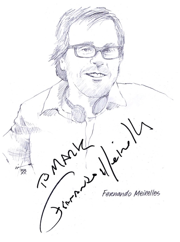 Autographed drawing of director Fernando Meirelles