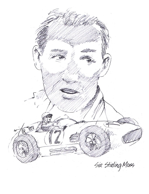Drawing of Stirling Moss